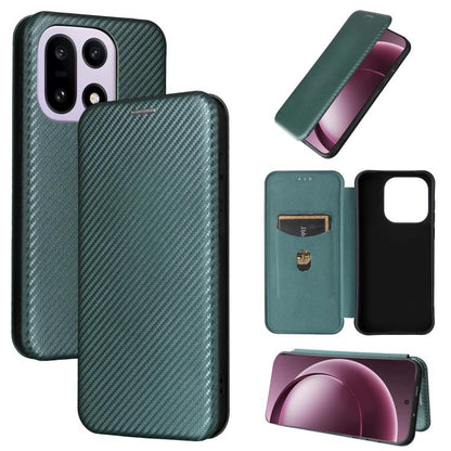 Carbon Fiber Texture Flip Leather Phone Case, For OnePlus 15T, For OnePlus Turbo 6, For OnePlus Ace 6, For OnePlus 15