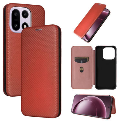 Carbon Fiber Texture Flip Leather Phone Case, For OnePlus 15T, For OnePlus Turbo 6, For OnePlus Ace 6, For OnePlus 15