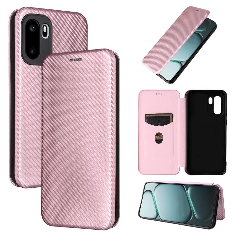 Carbon Fiber Texture Flip Leather Phone Case, For OnePlus 15T, For OnePlus Turbo 6, For OnePlus Ace 6, For OnePlus 15