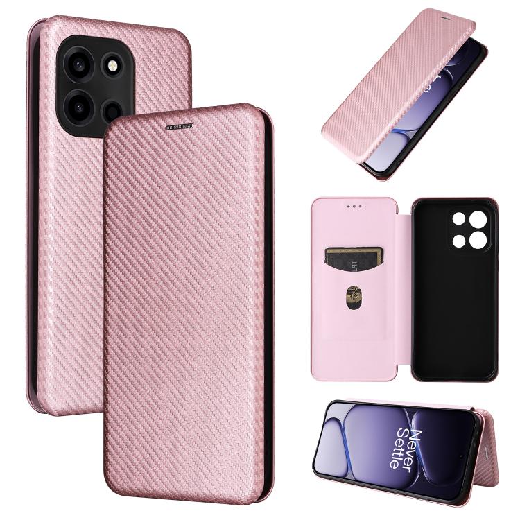 Carbon Fiber Texture Flip Leather Phone Case, For OnePlus 15T, For OnePlus Turbo 6, For OnePlus Ace 6, For OnePlus 15