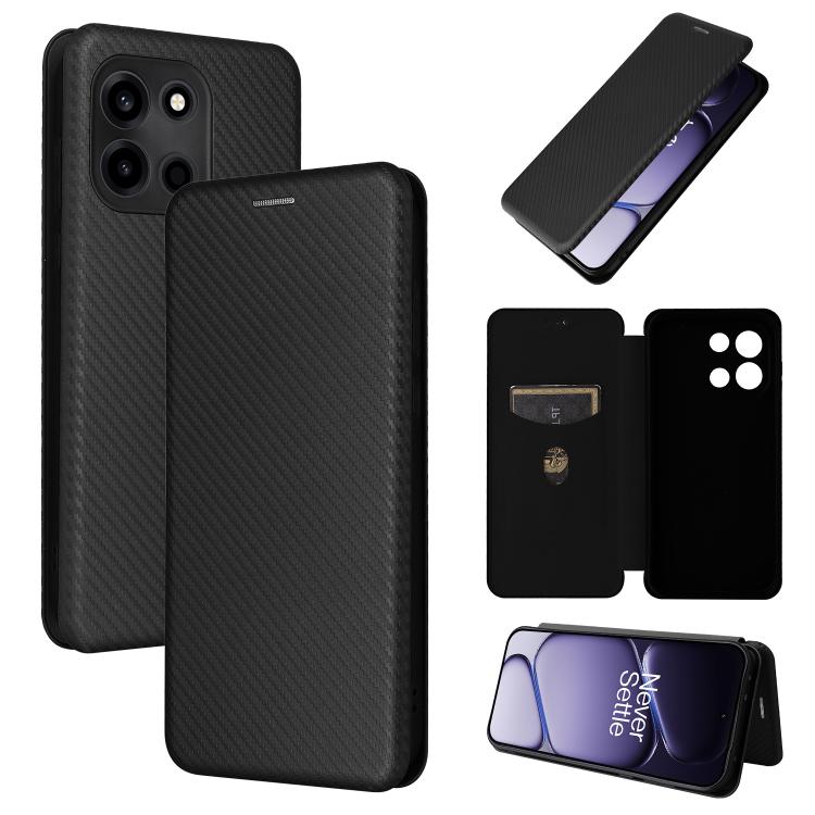 Carbon Fiber Texture Flip Leather Phone Case, For OnePlus 15T, For OnePlus Turbo 6, For OnePlus Ace 6, For OnePlus 15