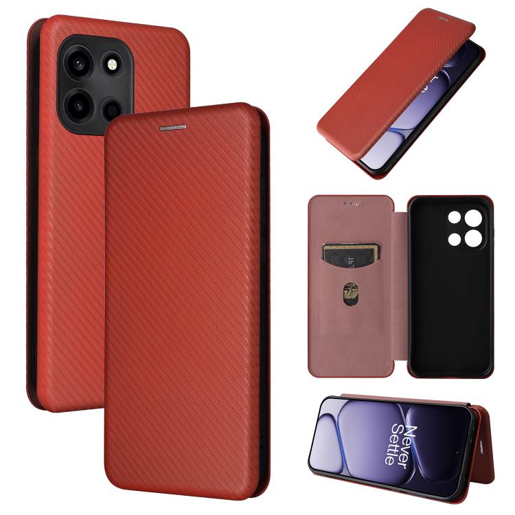 Carbon Fiber Texture Flip Leather Phone Case, For OnePlus 15T, For OnePlus Turbo 6, For OnePlus Ace 6, For OnePlus 15
