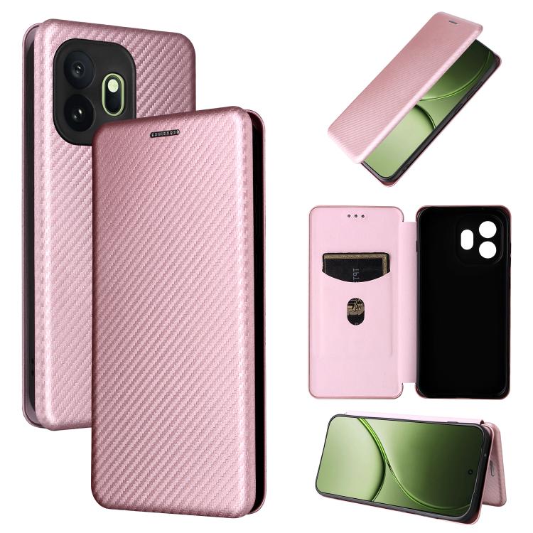 Carbon Fiber Texture Flip Leather Phone Case, For OnePlus 15T, For OnePlus Turbo 6, For OnePlus Ace 6, For OnePlus 15