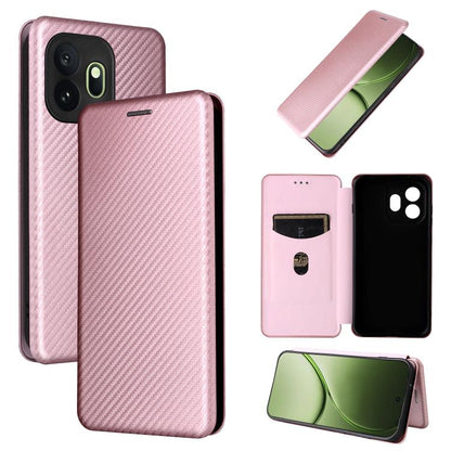 Carbon Fiber Texture Flip Leather Phone Case, For OnePlus 15T, For OnePlus Turbo 6, For OnePlus Ace 6, For OnePlus 15