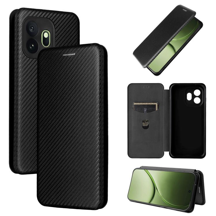 Carbon Fiber Texture Flip Leather Phone Case, For OnePlus 15T, For OnePlus Turbo 6, For OnePlus Ace 6, For OnePlus 15