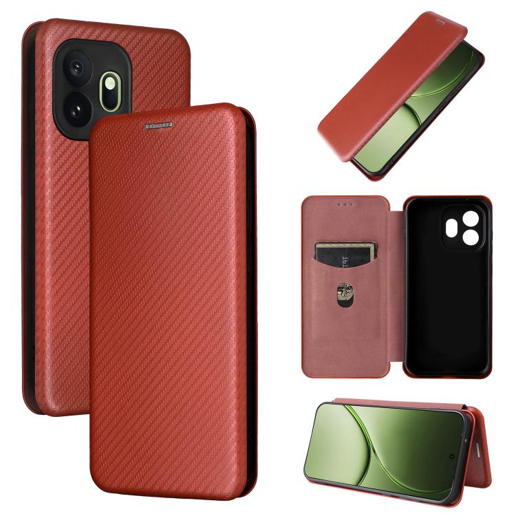 Carbon Fiber Texture Flip Leather Phone Case, For OnePlus 15T, For OnePlus Turbo 6, For OnePlus Ace 6, For OnePlus 15