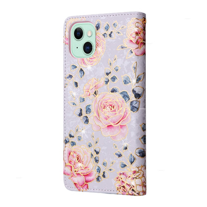Bronzing Painting RFID Leather Case, For iPhone 15