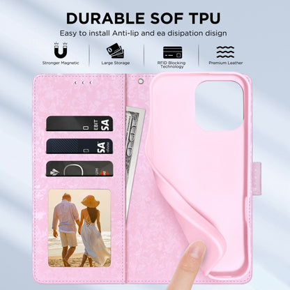 Bronzing Painting RFID Leather Case, For iPhone 16, For iPhone 15 Pro Max, For iPhone 15 Pro, For iPhone 15 Plus