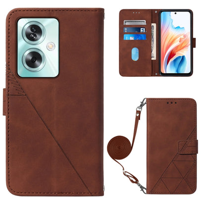 Crossbody 3D Embossed Flip Leather Phone Case, For OPPO A11s 4G, For OPPO A92s 5G, For OPPO A79 5G