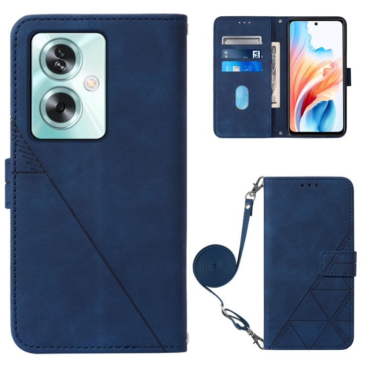 Crossbody 3D Embossed Flip Leather Phone Case, For OPPO A11s 4G, For OPPO A92s 5G, For OPPO A79 5G