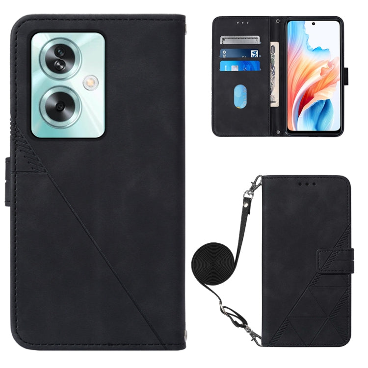 Crossbody 3D Embossed Flip Leather Phone Case, For OPPO A11s 4G, For OPPO A92s 5G, For OPPO A79 5G