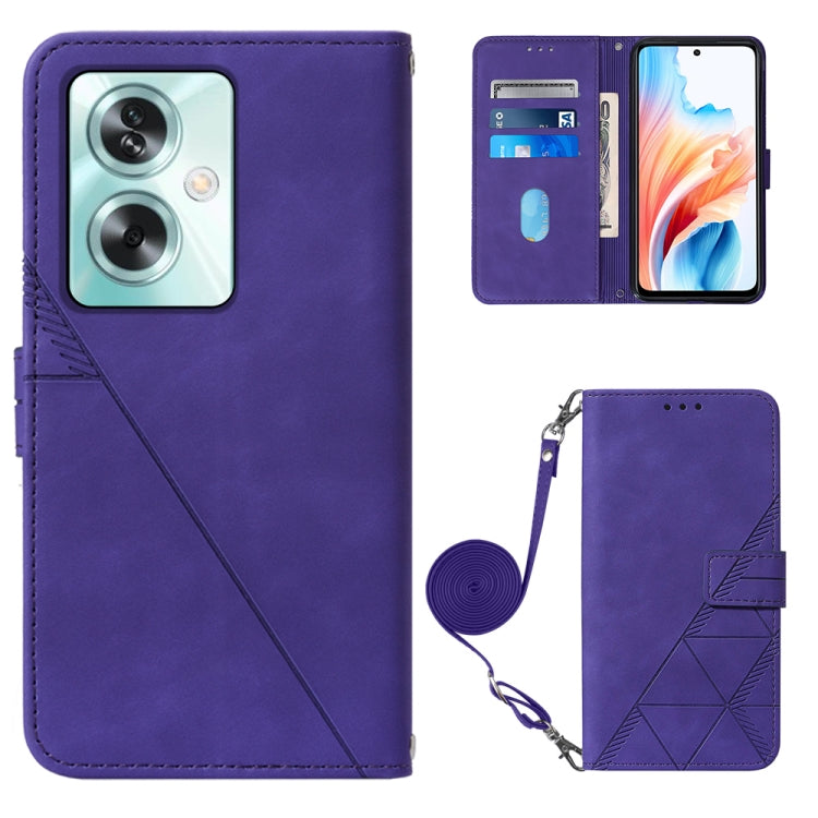 Crossbody 3D Embossed Flip Leather Phone Case, For OPPO A11s 4G, For OPPO A92s 5G, For OPPO A79 5G