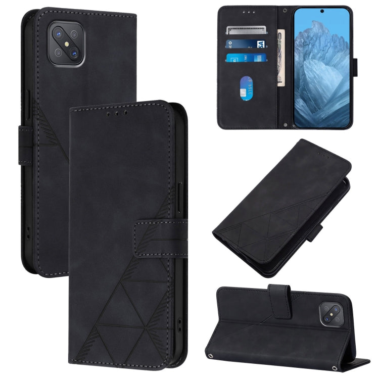 Crossbody 3D Embossed Flip Leather Phone Case, For OPPO A11s 4G, For OPPO A92s 5G, For OPPO A79 5G