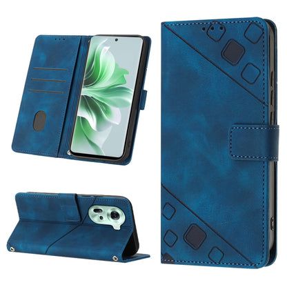 Skin-feel Embossed Leather Phone Case, For OPPO Find X7, For OPPO Reno11 5G Global, For OPPO Reno11 Pro 5G Global, For OPPO Find X7 Ultra