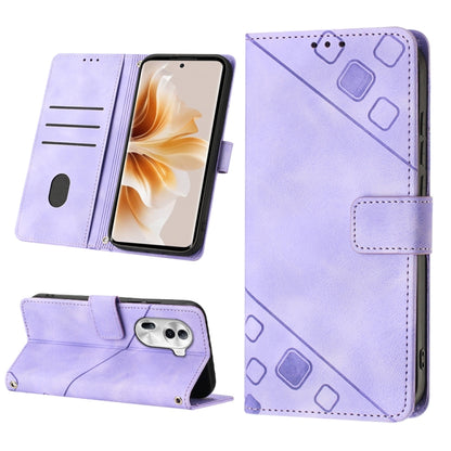 Skin-feel Embossed Leather Phone Case, For OPPO Find X7, For OPPO Reno11 5G Global, For OPPO Reno11 Pro 5G Global, For OPPO Find X7 Ultra
