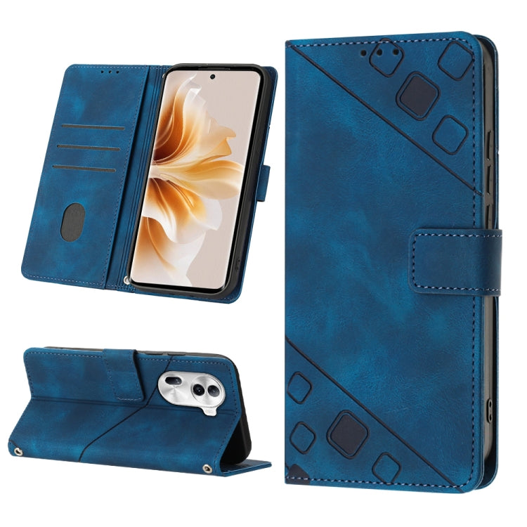 Skin-feel Embossed Leather Phone Case, For OPPO Find X7, For OPPO Reno11 5G Global, For OPPO Reno11 Pro 5G Global, For OPPO Find X7 Ultra