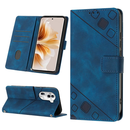 Skin-feel Embossed Leather Phone Case, For OPPO Find X7, For OPPO Reno11 5G Global, For OPPO Reno11 Pro 5G Global, For OPPO Find X7 Ultra