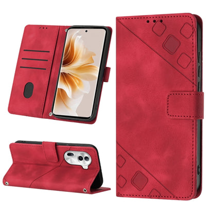 Skin-feel Embossed Leather Phone Case, For OPPO Find X7, For OPPO Reno11 5G Global, For OPPO Reno11 Pro 5G Global, For OPPO Find X7 Ultra