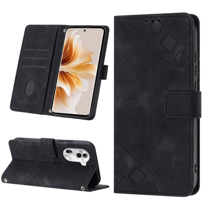 Skin-feel Embossed Leather Phone Case, For OPPO Find X7, For OPPO Reno11 5G Global, For OPPO Reno11 Pro 5G Global, For OPPO Find X7 Ultra