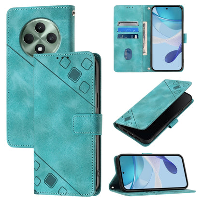 Skin-feel Embossed Leather Phone Case, For OPPO A3 Pro 5G India, For OPPO Reno12 F 5G Global, For OPPO Reno12 Pro Global, For OPPO Reno12 5G Global