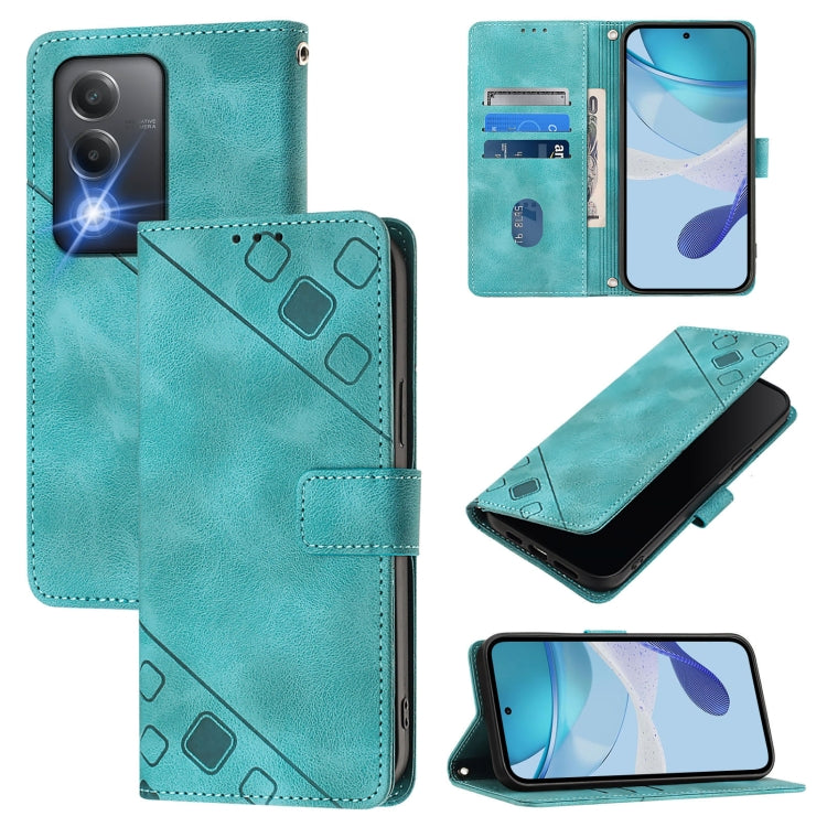 Skin-feel Embossed Leather Phone Case, For OPPO A3 Pro 5G India, For OPPO Reno12 F 5G Global, For OPPO Reno12 Pro Global, For OPPO Reno12 5G Global
