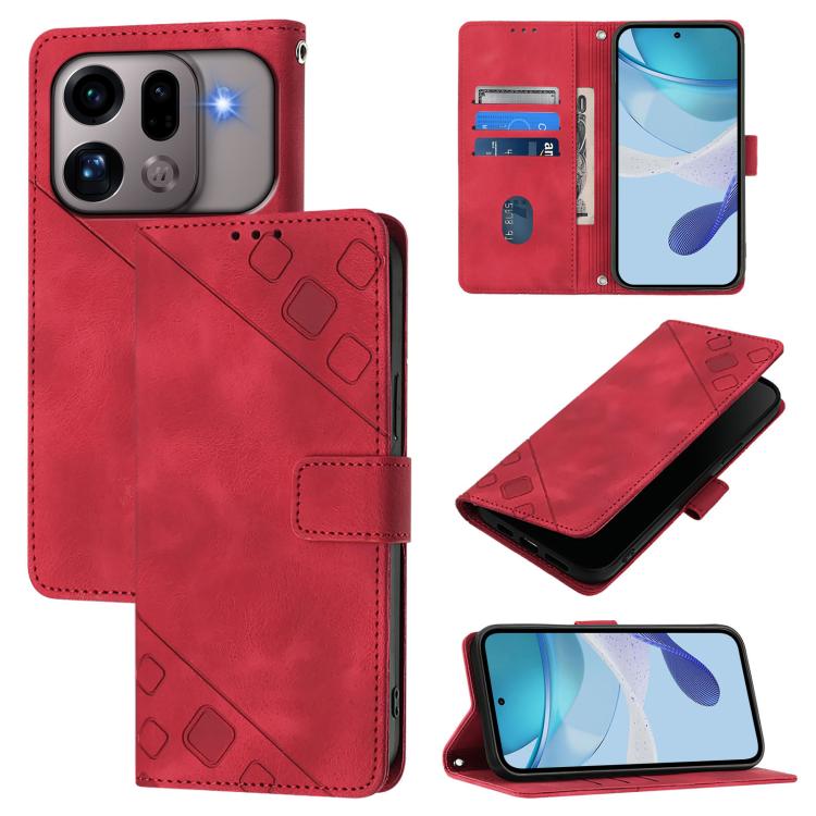 Skin-feel Embossed Leather Phone Case, For OPPO Reno16 F / Reno16 FS 5G, For OPPO Reno16 / Reno16 Pro 5G Global, For OPPO Find X9s Pro 5G, For OPPO Find X9 Ultra