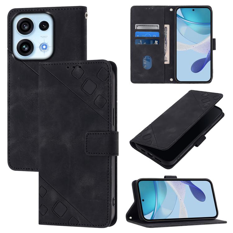 Skin-feel Embossed Leather Phone Case, For OPPO Reno16 F / Reno16 FS 5G, For OPPO Reno16 / Reno16 Pro 5G Global, For OPPO Find X9s Pro 5G, For OPPO Find X9 Ultra