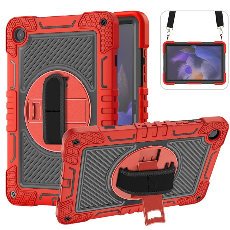 360 Degree Rotation PC Contrast Silicone Tablet Case, For Samsung Galaxy Tab A11+, For Samsung Galaxy Tab A11, For Samsung Galaxy Tab A9+, For Samsung Galaxy Tab A9
