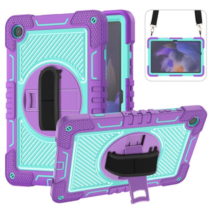 360 Degree Rotation PC Contrast Silicone Tablet Case, For Samsung Galaxy Tab A11+, For Samsung Galaxy Tab A11, For Samsung Galaxy Tab A9+, For Samsung Galaxy Tab A9