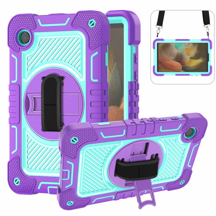 360 Degree Rotation PC Contrast Silicone Tablet Case, For Samsung Galaxy Tab A11+, For Samsung Galaxy Tab A11, For Samsung Galaxy Tab A9+, For Samsung Galaxy Tab A9