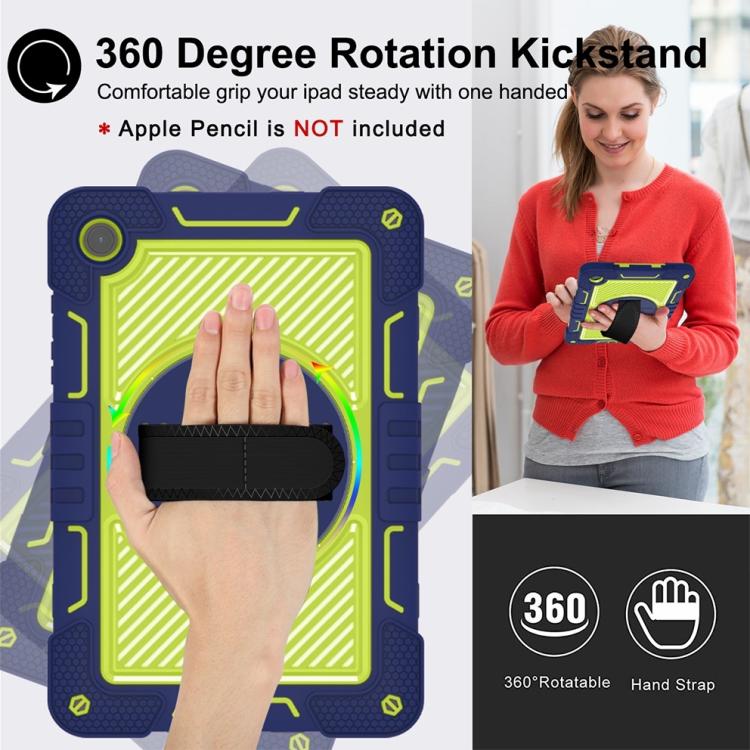 360 Degree Rotation PC Contrast Silicone Tablet Case, For Samsung Galaxy Tab A11+, For Samsung Galaxy Tab A11, For Samsung Galaxy Tab A9+, For Samsung Galaxy Tab A9