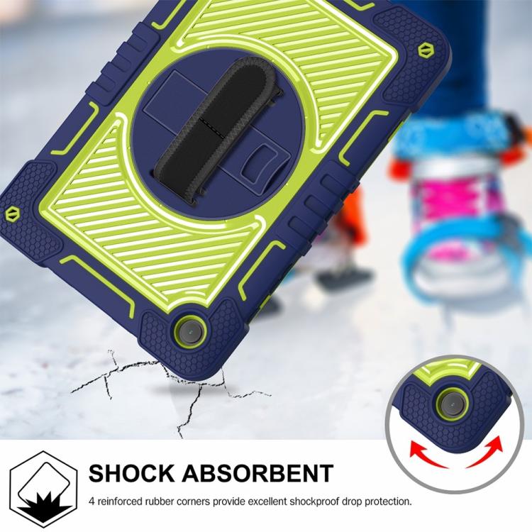 360 Degree Rotation PC Contrast Silicone Tablet Case, For Samsung Galaxy Tab A11+, For Samsung Galaxy Tab A11, For Samsung Galaxy Tab A9+, For Samsung Galaxy Tab A9