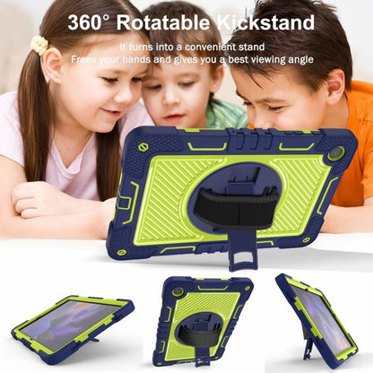 360 Degree Rotation PC Contrast Silicone Tablet Case, For Samsung Galaxy Tab A11+, For Samsung Galaxy Tab A11, For Samsung Galaxy Tab A9+, For Samsung Galaxy Tab A9