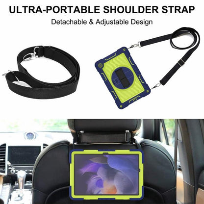 360 Degree Rotation PC Contrast Silicone Tablet Case, For Samsung Galaxy Tab A11+, For Samsung Galaxy Tab A11, For Samsung Galaxy Tab A9+, For Samsung Galaxy Tab A9