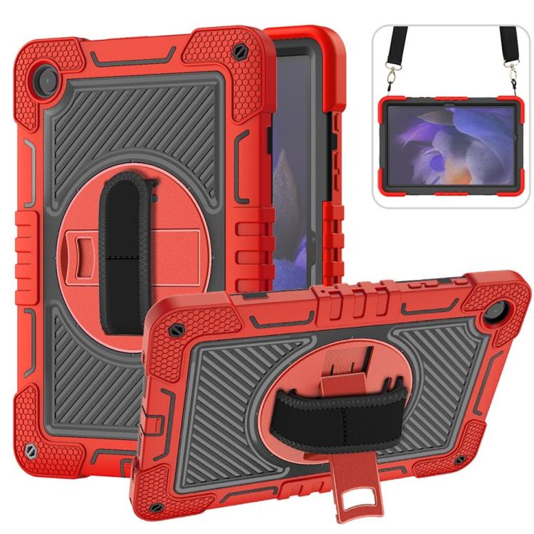 360 Degree Rotation PC Contrast Silicone Tablet Case, For Samsung Galaxy Tab A11+, For Samsung Galaxy Tab A11, For Samsung Galaxy Tab A9+, For Samsung Galaxy Tab A9
