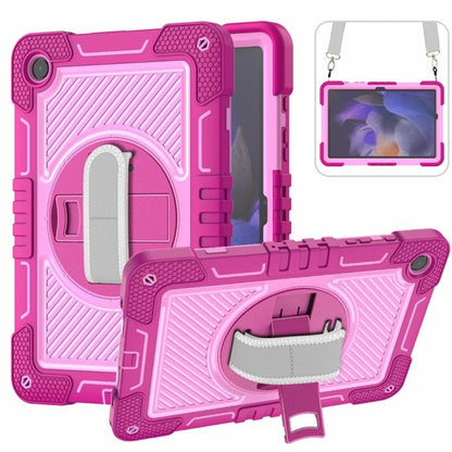 360 Degree Rotation PC Contrast Silicone Tablet Case, For Samsung Galaxy Tab A11+, For Samsung Galaxy Tab A11, For Samsung Galaxy Tab A9+, For Samsung Galaxy Tab A9