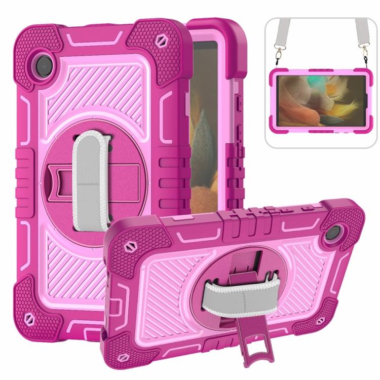 360 Degree Rotation PC Contrast Silicone Tablet Case, For Samsung Galaxy Tab A11+, For Samsung Galaxy Tab A11, For Samsung Galaxy Tab A9+, For Samsung Galaxy Tab A9