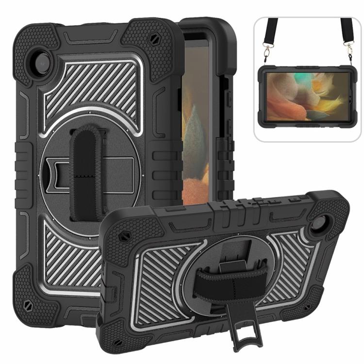 360 Degree Rotation PC Contrast Silicone Tablet Case, For Samsung Galaxy Tab A11+, For Samsung Galaxy Tab A11, For Samsung Galaxy Tab A9+, For Samsung Galaxy Tab A9