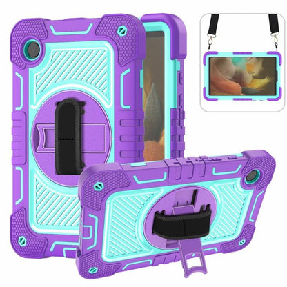 360 Degree Rotation PC Contrast Silicone Tablet Case, For Samsung Galaxy Tab A11+, For Samsung Galaxy Tab A11, For Samsung Galaxy Tab A9+, For Samsung Galaxy Tab A9