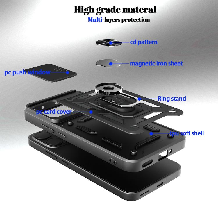 Sliding Camera Cover Design TPU+PC Phone Case, For OPPO Reno15 F 5G / Reno 15c 5G Global, For OPPO A6x 4G Global, For OPPO A6x 5G Global