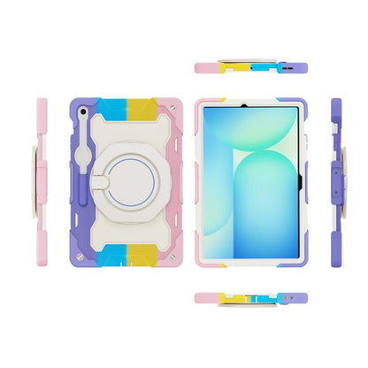 Armor Portable Rotating Ring Holder Silicone Tablet Case, For Samsung Galaxy Tab S10 FE+, For Samsung Galaxy Tab S10+ / S9+ / S9 FE+, For Samsung Galaxy Tab S9 Ultra, For Samsung Galaxy Tab S8 Ultra