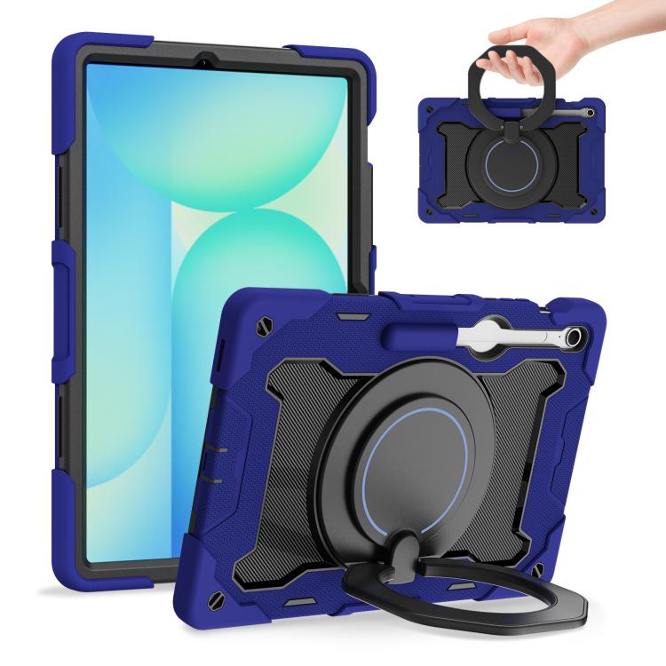 Armor Portable Rotating Ring Holder Silicone Tablet Case, For Samsung Galaxy Tab S10 FE+, For Samsung Galaxy Tab S10+ / S9+ / S9 FE+, For Samsung Galaxy Tab S9 Ultra, For Samsung Galaxy Tab S8 Ultra
