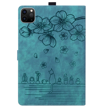 Cartoon Sakura Cat Embossed Smart Leather Tablet Case, For iPad Pro 13 2025 / 2024, For iPad Pro 11 2025 / 2024, For iPad mini 6 / mini 2024, For iPad Pro 12.9 2022 / 2021