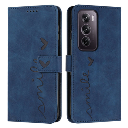 Skin Feel Heart Embossed Leather Phone Case with Long Lanyard, For OPPO Reno13 5G Global, For OPPO Reno13 F 5G / 4G, For OPPO Reno12 Pro Global, For OPPO Reno12 5G Global