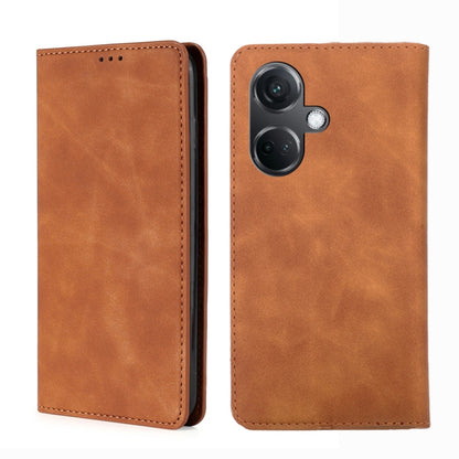 Skin Feel Magnetic Leather Phone Case, For OnePlus Ace 2 Pro, For OnePlus Nord CE3 5G