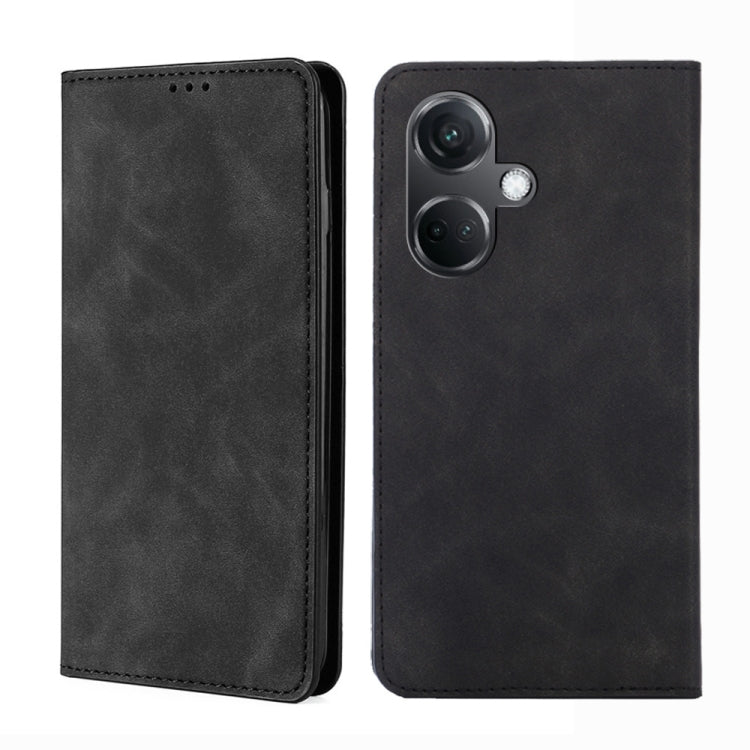 Skin Feel Magnetic Leather Phone Case, For OnePlus Ace 2 Pro, For OnePlus Nord CE3 5G