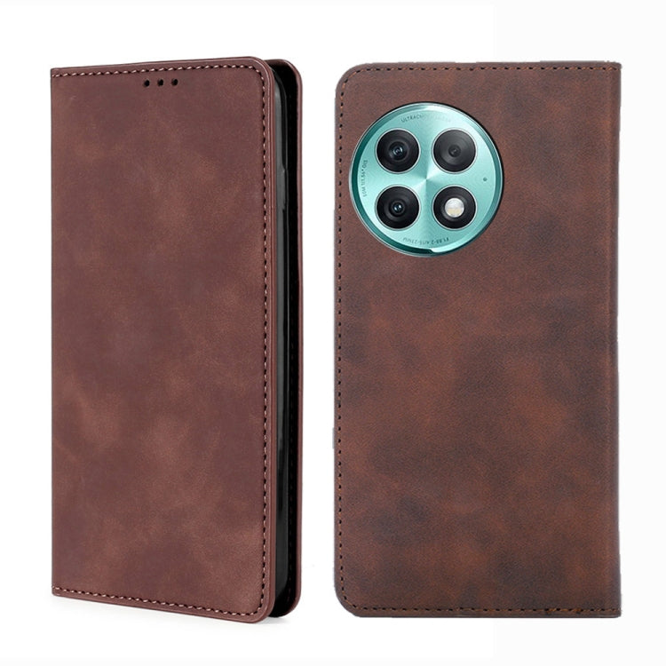 Skin Feel Magnetic Leather Phone Case, For OnePlus Ace 2 Pro, For OnePlus Nord CE3 5G