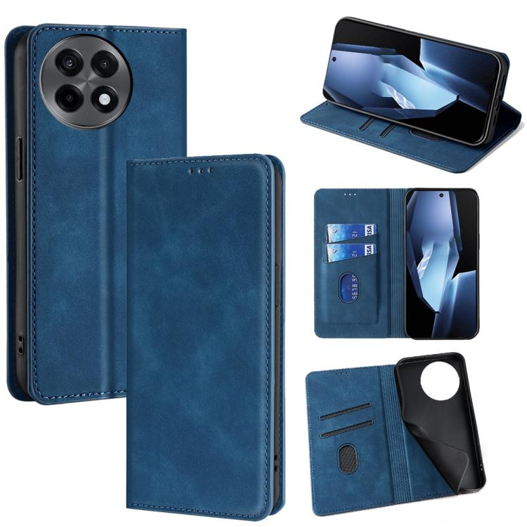 Skin Feel Magnetic Leather Phone Case, For OnePlus 15T 5G, For OnePlus Turbo 6 / 6V, For OnePlus Ace 5 Ultra / Nord 5, For OnePlus Ace 5 / 5 Pro