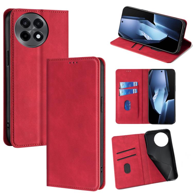 Skin Feel Magnetic Leather Phone Case, For OnePlus 15T 5G, For OnePlus Turbo 6 / 6V, For OnePlus Ace 5 Ultra / Nord 5, For OnePlus Ace 5 / 5 Pro
