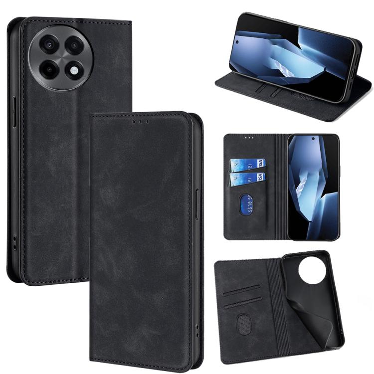 Skin Feel Magnetic Leather Phone Case, For OnePlus 15T 5G, For OnePlus Turbo 6 / 6V, For OnePlus Ace 5 Ultra / Nord 5, For OnePlus Ace 5 / 5 Pro